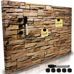 Μαγνητικός Πίνακας Ανακοινώσεων Bricks 60 x 40 x 2 cm Bakaji 02839867