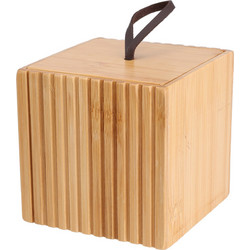 Κουτί αποθήκευσης από bamboo με καπάκι 9x9x9cm