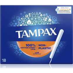 Tampax Super Plus Ταμπόν με Απλικατέρ για Αυξημένη Ροή 4 Σταγόνες 18τμχ