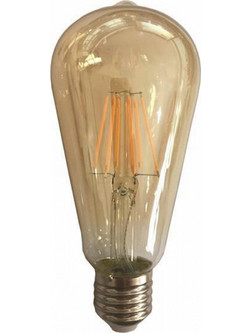 ΛΑΜΠΑ LED ST64 FILAMENT 10W E27 2500K 220-240V GOLD DIMMABLE 147-80930 EUROLAMP