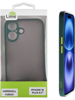 Lime Successories Lime Θηκη Iphone 16 Plus 6.7'' Hardshell Fusion Full Camera Protection Green With Yellow KEYS