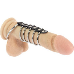Rimba Adjustable Penis Tube R7446 Ρυθμιζόμενα Δαχτυλίδι Πέους Μεταλλικό Μαύρο Ασημί