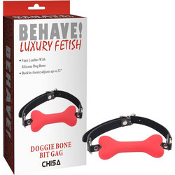 Chisa Novelties Behave! Doggie Bone Bit Gag Red