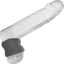 CalExotics Alpha Scrotum Stretching Ring Ελαστικό Δαχτυλίδι Πέους Σιλικόνης 3.7cm Μαύρο