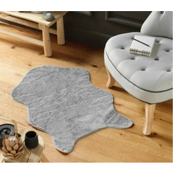 Kipper Reglisse Χαλί Ορθογώνιο Sheepskin Γούνινο 60x90cm Grey