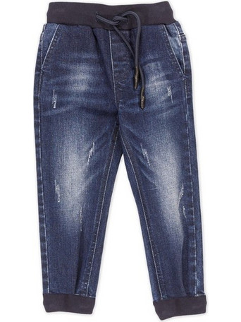 Παιδικό Χειμερινό Παντελόνι Jogger Jeans New College 3200, Μπλέ