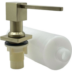 NARON NR7005 Εντοιχιζόμενο Dispenser Σαπουνιού Κουζίνας Τετράγωνο Μεταλλικό 350ml Brushed Gold