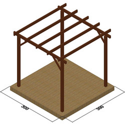 Σκελετός πέργκολας 400 x 400εκ