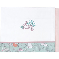 Baby Star Σετ Βρεφικά Σεντόνια Λίκνου Βαμβακερά 70x95 Spring White