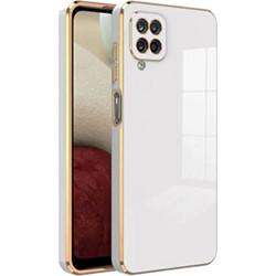 Bodycell Gold Plated Back Cover White (Samsung Galaxy A22)