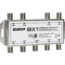 EDISION DISEQC 8x1 Διακόπτης DiseqC EDISION 8x1, για σύνδεση εώς 8 Δορυφόρους προς 1 Δέκτη