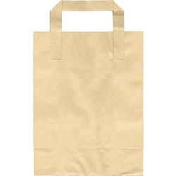Χάρτινη Τσάντα Take Away με χεράκι και πάτο χρώμα KRAFT 19x8x25cm Σετ 500 c483862