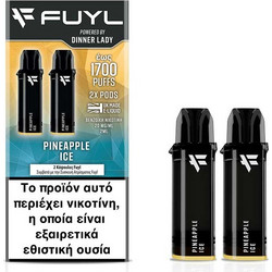 Dinner Lady Pineapple Ice Fuyl Disposable Prefilled Pods 20mg 850 Puffs (Ανανάς & Πάγος) (2 τεμ.)