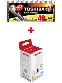Toshiba High Power AAA 40τμχ