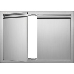 Πόρτα BBQ VEVOR 762x532 mm Διπλή Εξωτερική Κουζίνα, Ανοξείδωτη με Ενσωματωμένες Λαβές SMABSCJMYS30M2GZNV0