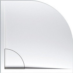 Ντουζιέρα ημικυκλική Sirene Flow FQ8080-300 Λευκό 80x80x5cm