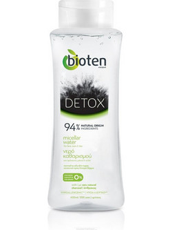 Bioten Detox Charcoal Micellar Water Ντεμακιγιάζ για Λιπαρή Επιδερμίδα 400ml