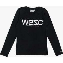 WESC Women Logo Long Sleeve - BLACK - 113WE-00307-BLK