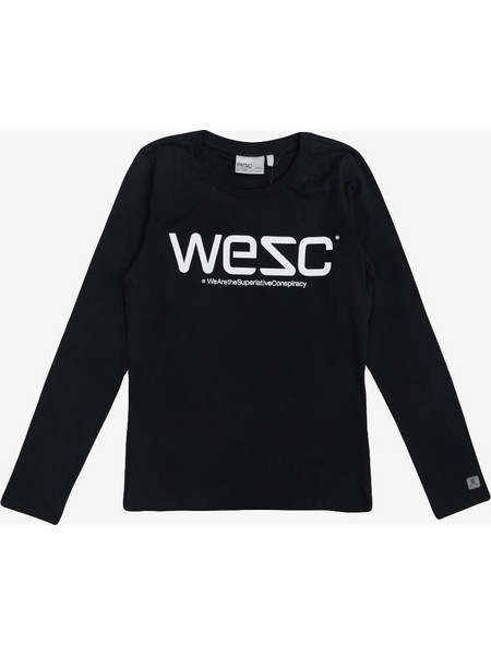 WESC Women Logo Long Sleeve - BLACK - 113WE-00307-BLK