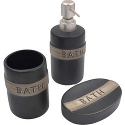 SIDIRELA DISPENSER BATH ΣΕΤ 3 ΤΜΧ - ΜΑΥΡΟ