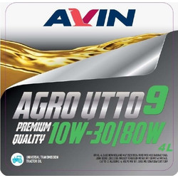 Avin Agro UTTO 9 Λάδι Αυτοκινήτου 10W-30/80W 4lt