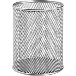 Μολυβοθήκη Mεταλλική Στρογγυλή Μetron 9x10cm - Aσημί 471.092950