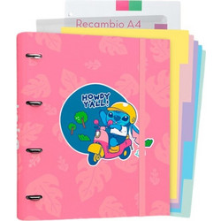 Disney Stitch - A4 Binder With Pages (4 rings, Elastic band) - (CBK0105)