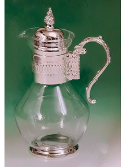 Κανάτα Γυάλινη Επάργυρη 1500ml