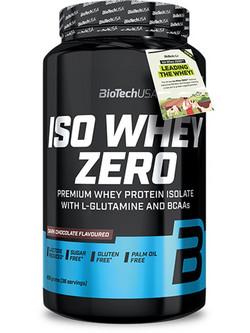 Biotech USA ISO Whey Zero Dark Chocolate Πρωτεΐνη Ορού Γάλακτος Γράμμωσης Χωρίς Λακτόζη & Γλουτένη 908gr