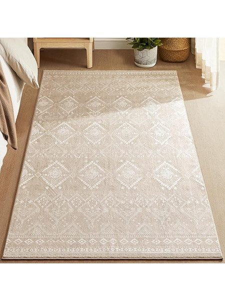 SONGMICS Χαλί Boho Chic Πολυεστέρας 170x120 εκ. Καπουτσίνο Μπεζ TAR027K01