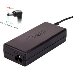 Akyga Φορτιστής Laptop 75W 15V 5A για Toshiba με Ενσωματωμένο Καλώδιο Τροφοδοσίας AK-ND-14