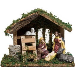 Χριστουγεννιάτικη Φάτνη 21x9x16cm - 6 Φιγούρες