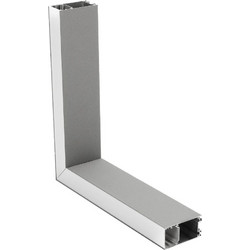 GLOBOSTAR(R) ALP-CORNER-SIDE90 LUMILINE 61768 Επιφανειακό / Κρεμαστό Προφίλ Αλουμινίου Γωνία με Λευκό Γαλακτερό Πατητό Κάλυμμα για Ταινίες LED IP20 - Γκρι Ανθρακί Ματ - Μ30 x Π3.5 x Υ7cm