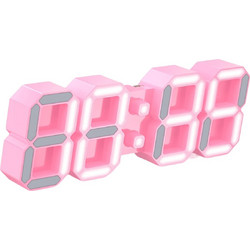 EDUP EH-LEDNI-B-1 Ρολόι τοίχου 3D LED 5,2" Μίνι Ροζ