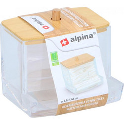 Κουτί plexiglass για μπατονέτες με καπάκι bamboo 7x7,4x8
