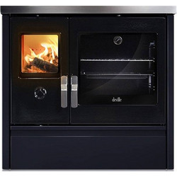 Deville Melisse 90 Hydro Blue Ατσάλινη Ξυλόσομπα με Φούρνο 9kW