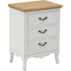 Κομοδίνο Ξύλινο 50x34x67cm white-natural inart 3-50-905-0029