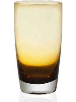 Cryspo Trio Σετ Ποτήρια Νερού Γυάλινα Irid Amber 540ml 6τμχ 52.014.50