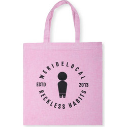 We Ride Local Emblem Tote Bag Pink