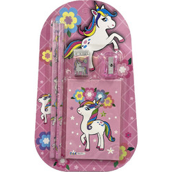 Σχολικό Σετ με Μπλοκ 23x14cm Unicorn 50-2436
