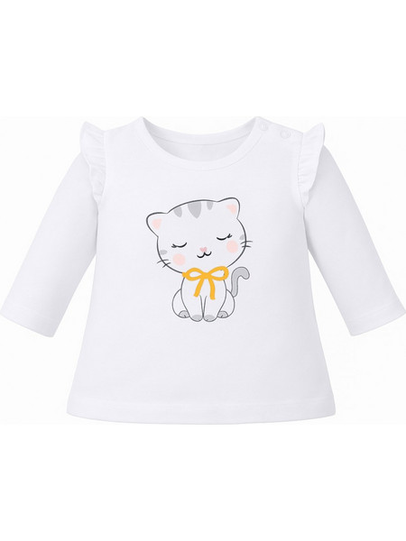 Μπλουζάκι Μακρυμάνικο Cat Venere White 8010668