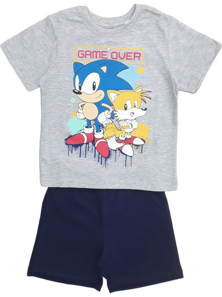 Πιτζάμα Καλοκαιρινή Sonic Game Over Grey 8010320