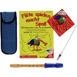 Streetlife Music Soprano Recorder Set Blue