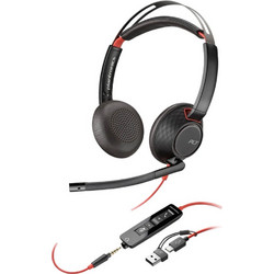Headset Poly Voyager 5220 (93S88AA) USB, Type-C, 3.5mm, Microsoft Teams Certified - Black 93S88AA