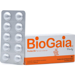 BioGaia Protectis Family Lemon Προβιοτικά 30 Μασώμενα Δισκία