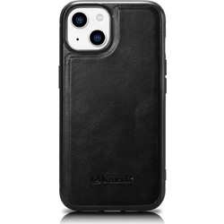 iCarer Oil Wax Leather MagSafe Back Cover Black (iPhone 14 Plus)