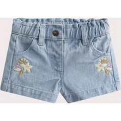 Βρεφικό Σορτς για Κορίτσια Light Denim Flower ΜΠΛΕ