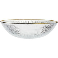 ΓΥΑΛΙΝΟ ΑΝΑΓΛΥΦΟ ΜΠΩΛ ΜΕ ΧΡΥΣΟ ΧΕΙΛΟΣ 24cm x 7cm 0503383
