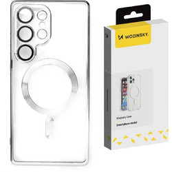 Wozinsky Electroplated Case With Magsafe For Samsung Galaxy S25+ - Silver - (Wozinsky Electroplated Magsafe Case Samsung Galaxy S25+ Silver)