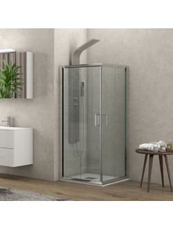 Καμπίνα Ντουζιέρας KARAG New Flora 100 Τετράγωνη 100x100x180 cm Διάφανη